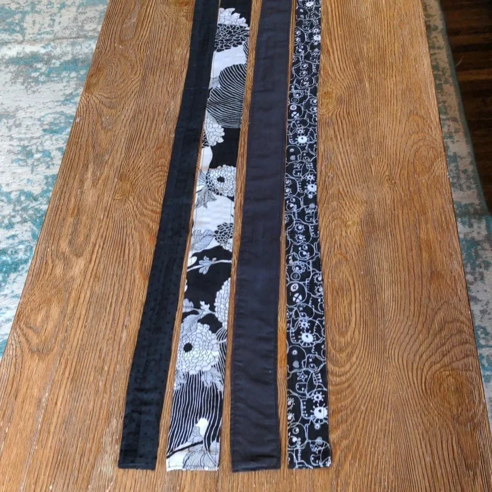 2 for $20 Set of 4 Umbrella Girl Productions Black Hair Scarves Goth